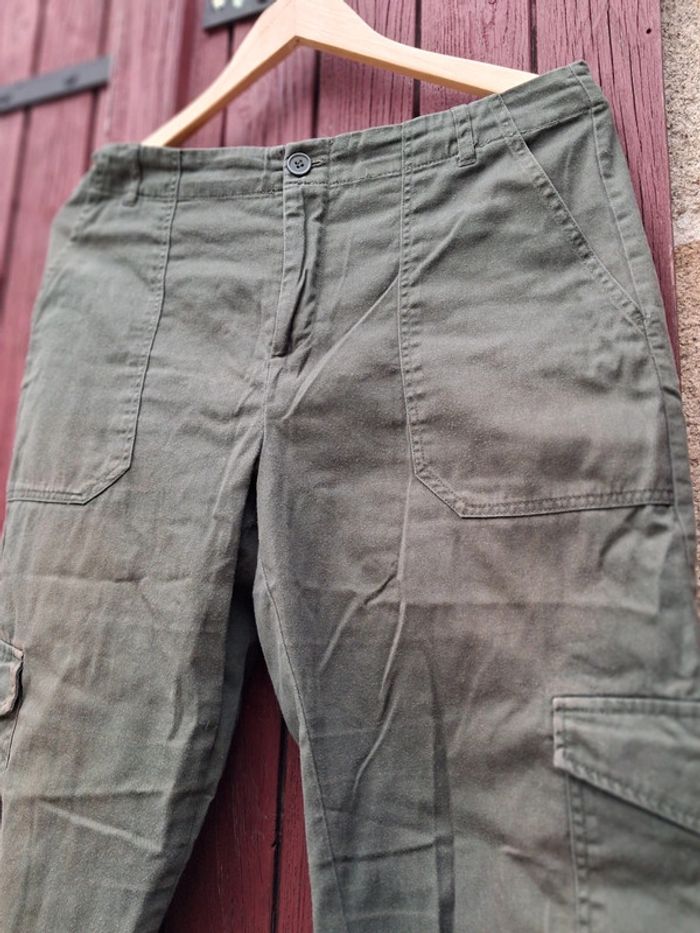 Pantalon en toile épaisse Bizzbee kaki - photo numéro 2
