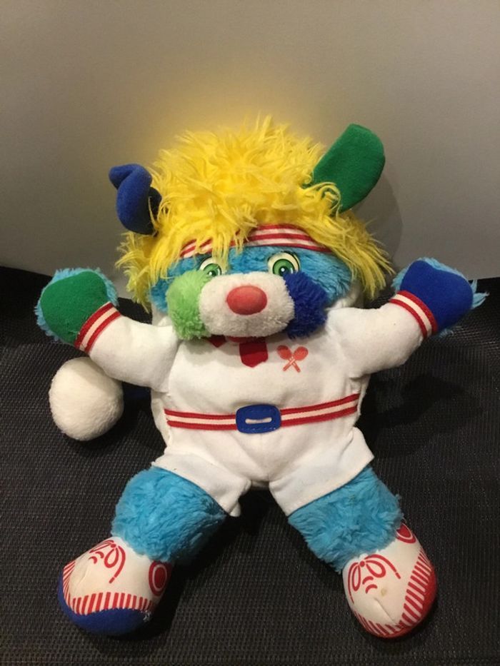 Peluche Popples sportif balle de tennis Mattel sport 1987 vintage - photo numéro 3