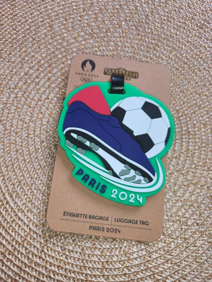 Étiquette bagage jeux olympiques thème foot