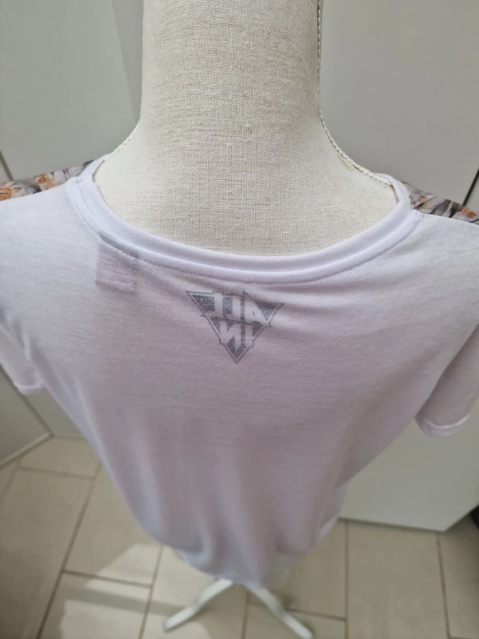 T-shirt Blanc imprimé Baroque New York - photo numéro 6