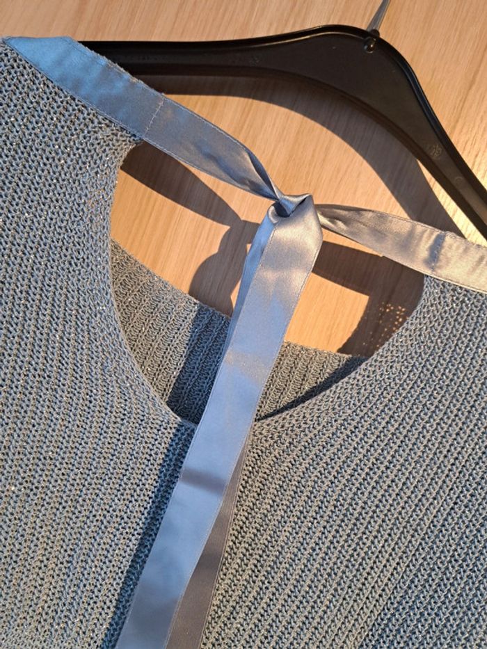 Pull Bleu scintillant (taille unique) - photo numéro 6
