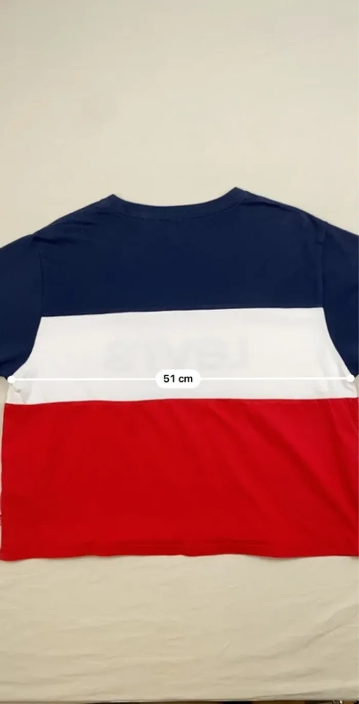 T-shirt CROP Levis, femme, bleu, blanc, rouge, S (294) - photo numéro 5