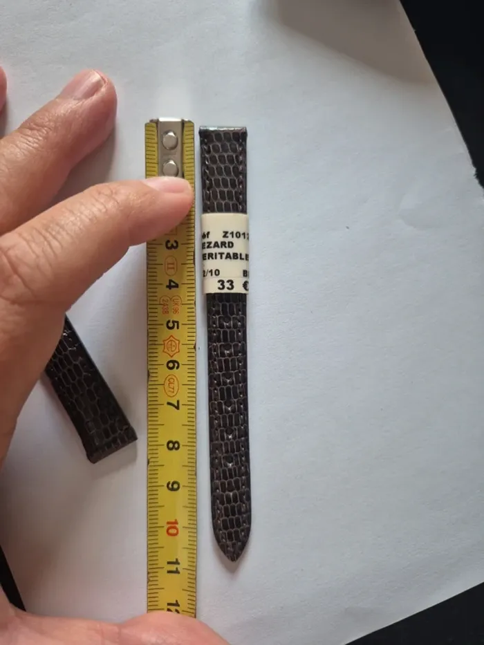 Bracelet montre cuir lézard 12 mm - photo numéro 3