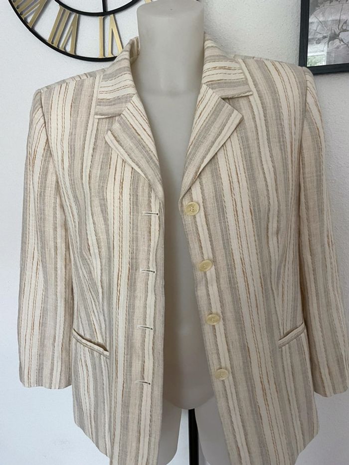 Veste rayures en lin vintage