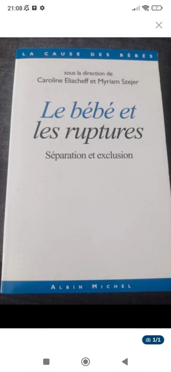 Livre le bébé et les ruptures