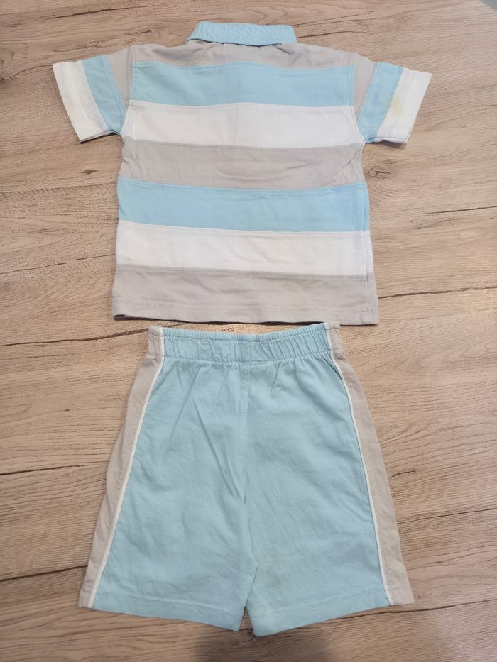Ensemble short et tee-shirt, Du pareil au même, 18 mois. - photo numéro 2
