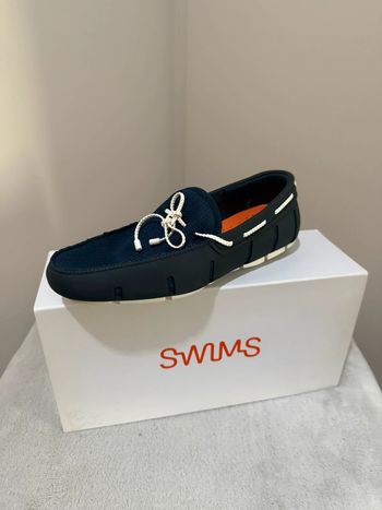 Swims - Mocassins, Bleu marine, blanche, Taille 41