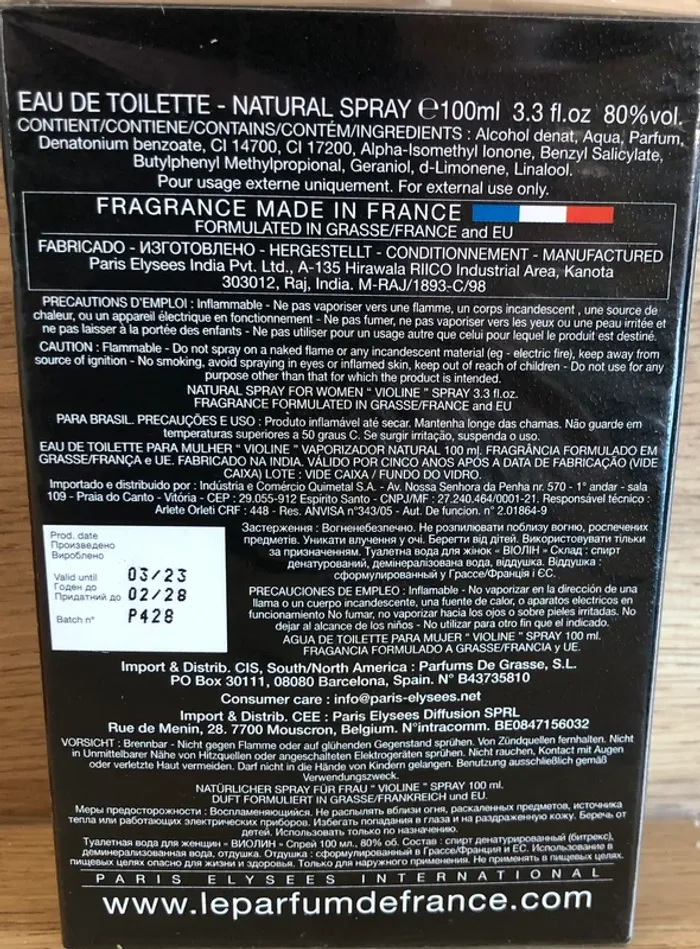 Eau de Toilette Violine - Le Parfum - photo numéro 4