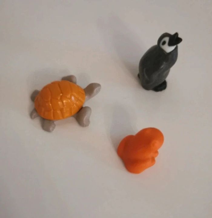 Playmobil lot animaux manchot tortue grenouille orange - photo numéro 2