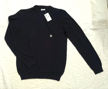 Gémo pull bleu marine maille nid D abeille M