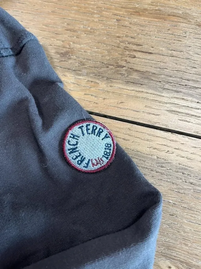 Sweat à zip et capuche marron French Terry 18.18 - photo numéro 3