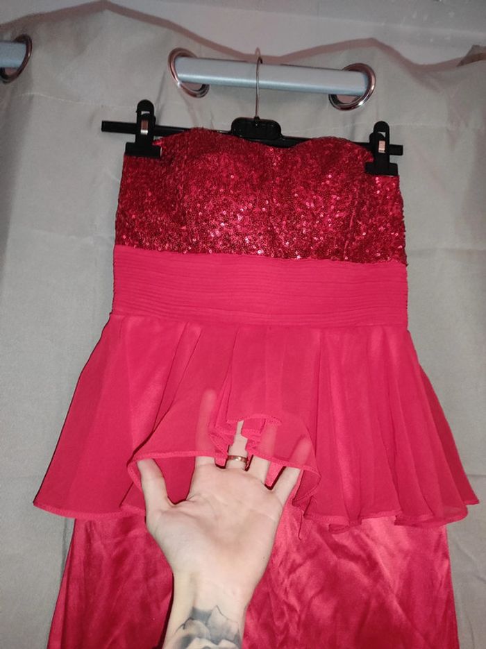 Robe rouge paillettes soirée - photo numéro 8
