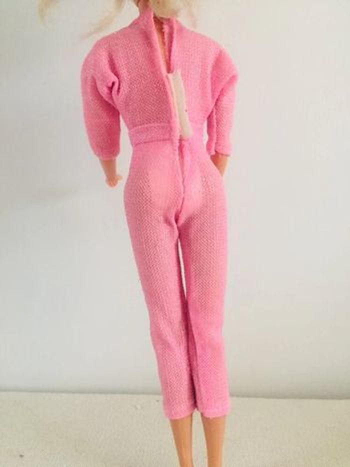 Tenue barbie combinaison lurex rose vintage - photo numéro 4