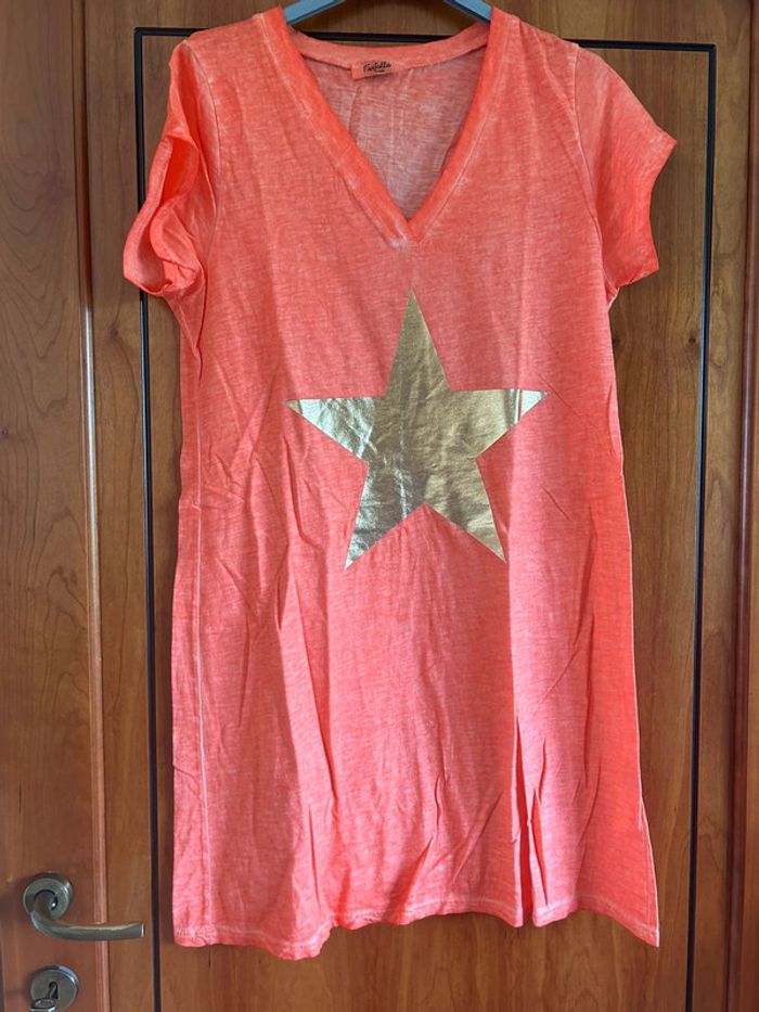 Robe été orange étoile Farfalla