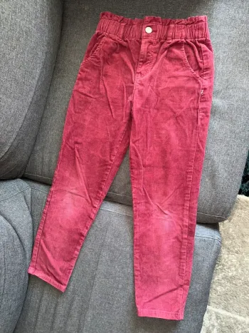 Jean velour fille