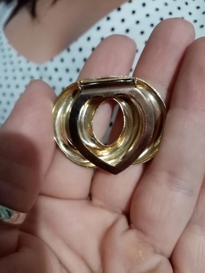 Broche à clip dorée vintage