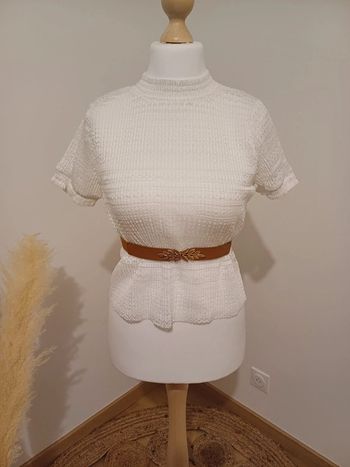 Top court blanc transparent Pimkie taille M 38