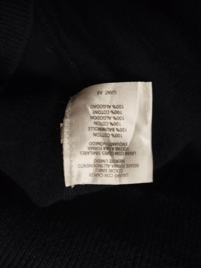 Pull fin col V noir - Gant - XL - photo numéro 4