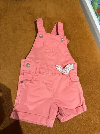 Salopette short bébé fille 3 mois
