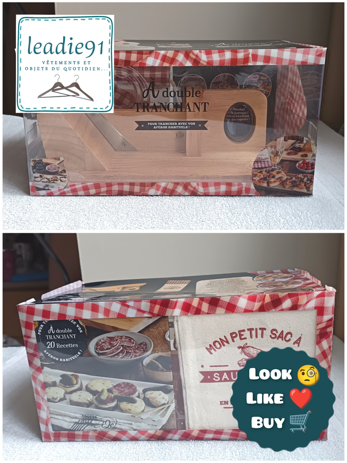 trancheuse charcuterie A double tranchant NEUF 1/2