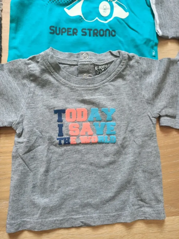 Lot tee shirt 6 mois - photo numéro 2