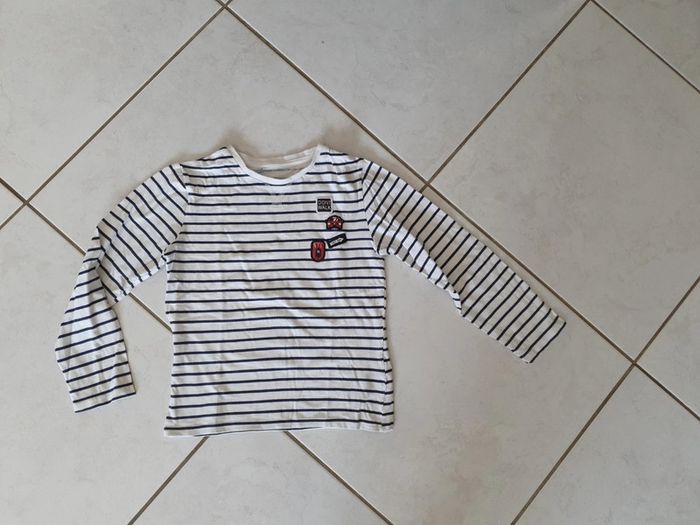 T-shirt ml garçon Rayé gemo 8 ans GARA - photo numéro 2