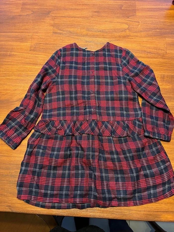 Robe 3 pommes neuve 12/18 mois Bordeaux et noir - photo numéro 3