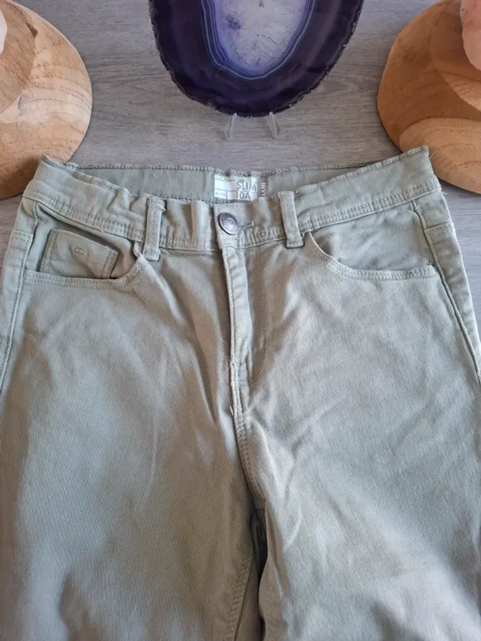 Pantalon slim kaki taille 10 ans - photo numéro 2
