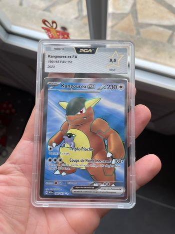 Pokémon carte gradée Kangourex 151 FR PCA 9.5
