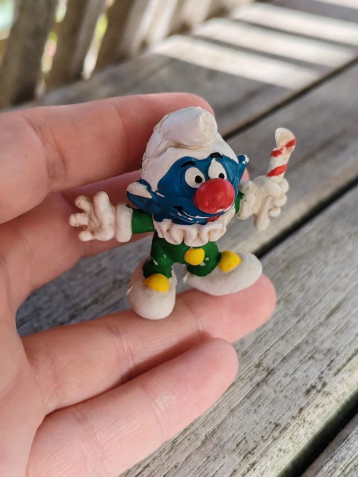 Figurine Schtroumpfs clown vintage