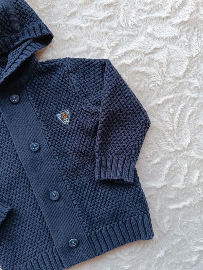 Gilet maille avec capuche Garçon 18 mois Vertbaudet - photo numéro 4