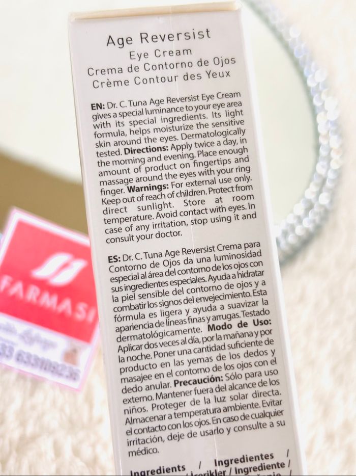 Crème pour le Contour des Yeux Age Reversist Farmasi Dr. C.Tuna - photo numéro 4