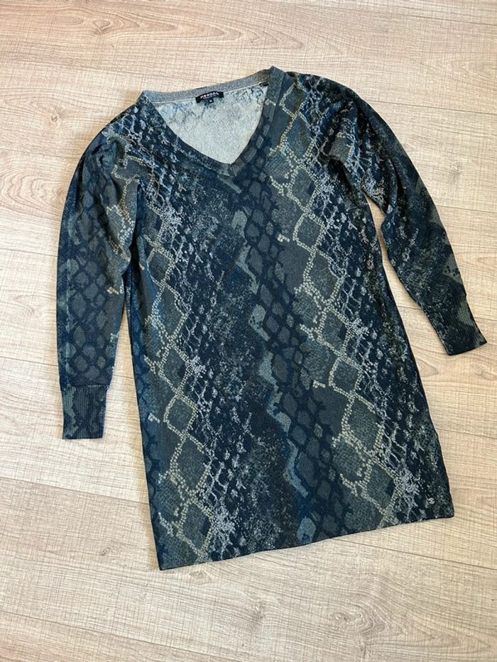 Pull long imprimé pailleté Morgan taille M jamais porté - photo numéro 11