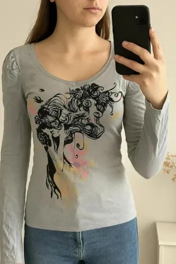 Haut gris - Taille 14 ans