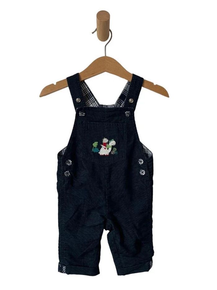 Salopette en velours côtelé bleu pétrole (dinosaures) - Sergent Major 6 mois - photo numéro 2