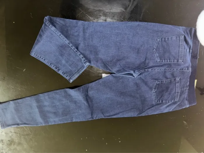 Jegging bleu avec lien de serrage sans marque taille 36 - photo numéro 2