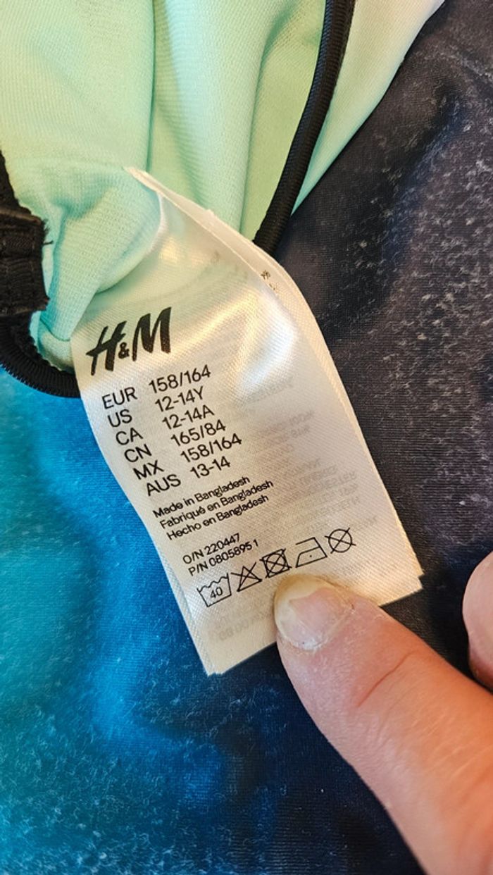 Bikini fille, style brassière, coloré, H&M, taille 12 à 14 ans - photo numéro 7