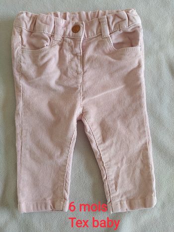 Pantalon aspect velours 6 mois Tex baby