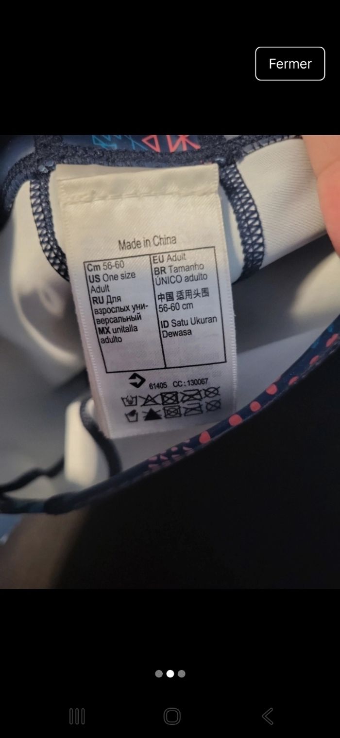 Bonnet de bain fille ,56,60 cm,nabaji - photo numéro 2