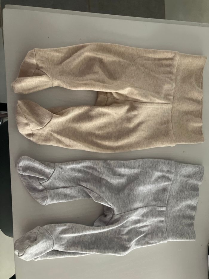 Lot de deux leggings à pieds