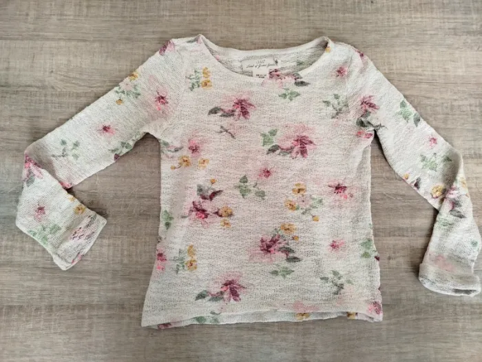 Pull fin fleuri 6 ans