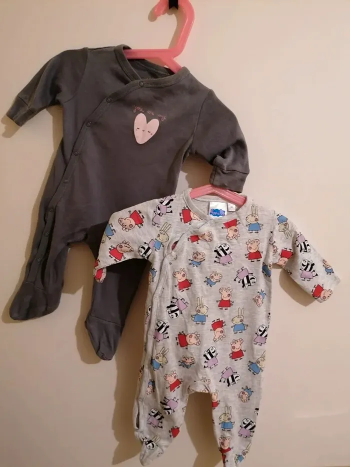 Lot pyjama 3 mois peppa pig zeemann et tex