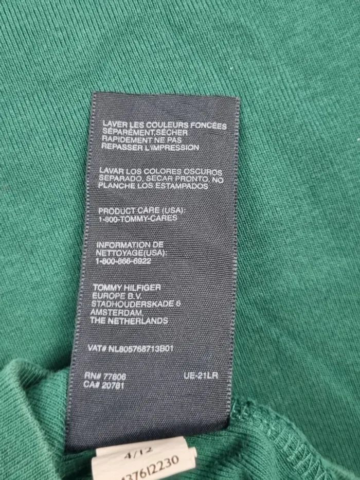 T-shirt Tommy Hilfiger vert sapin – Taille L Femme - photo numéro 10