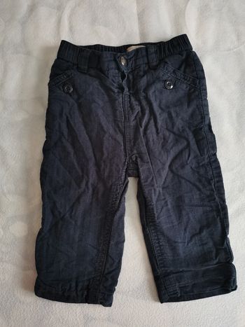 Pantalon bleu doublé grain de blé 6 mois