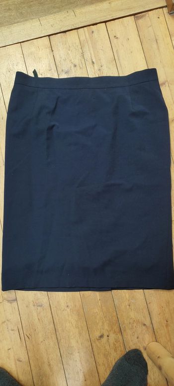 Jupe droite vintage 44 bleu marine