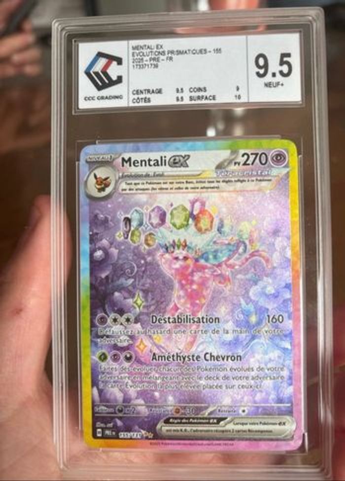Carte Pokémon CCC 9,5 Mentali évolution prismatique - photo numéro 2