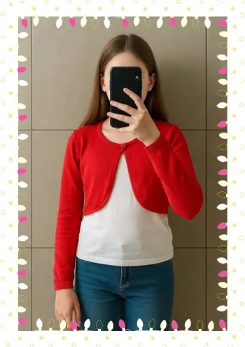 Boléro rouge fille 10 ans - Okaïdi