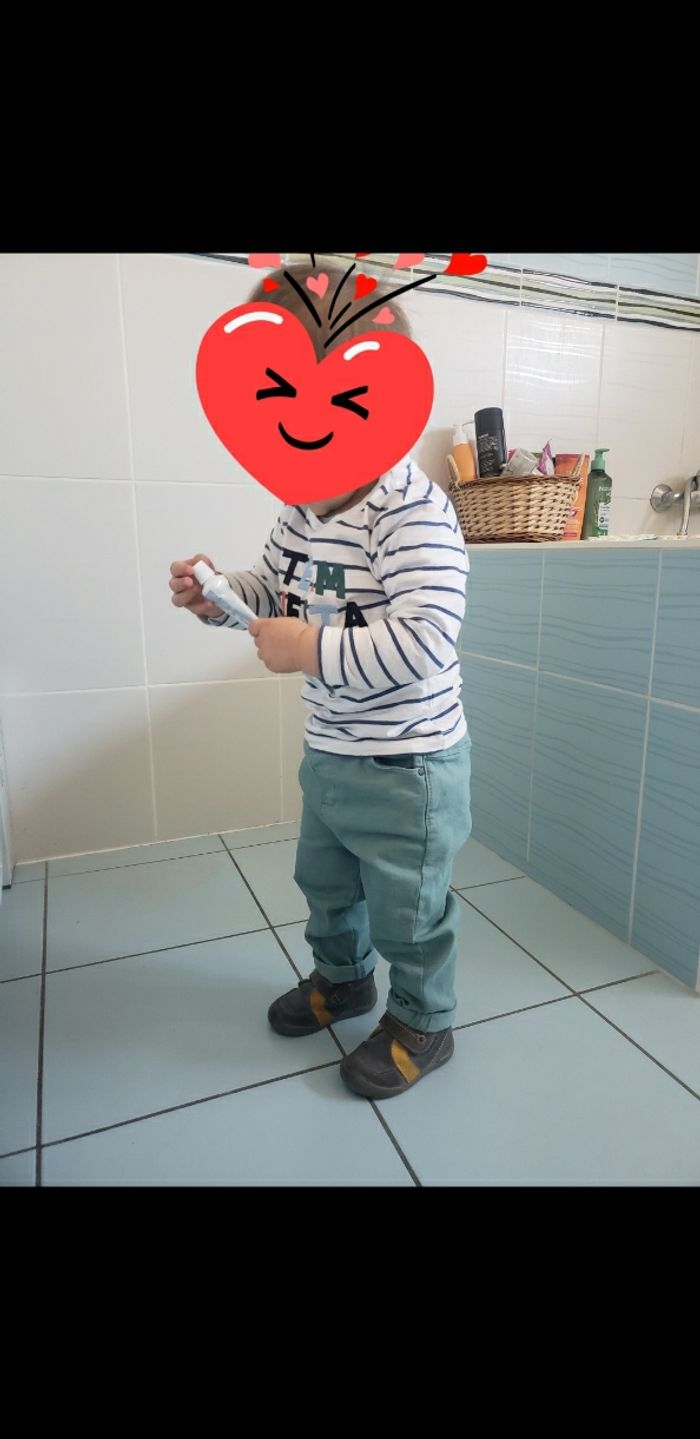 Jeans vert d'eau 18 mois Orchestra - photo numéro 7