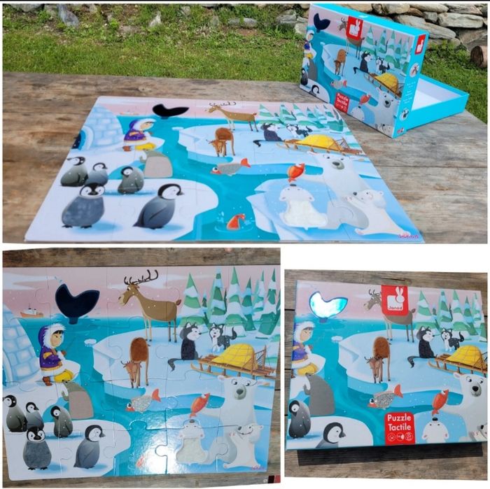Puzzle tactile Janod 🐧 La Banquise 🐋 20 pièces