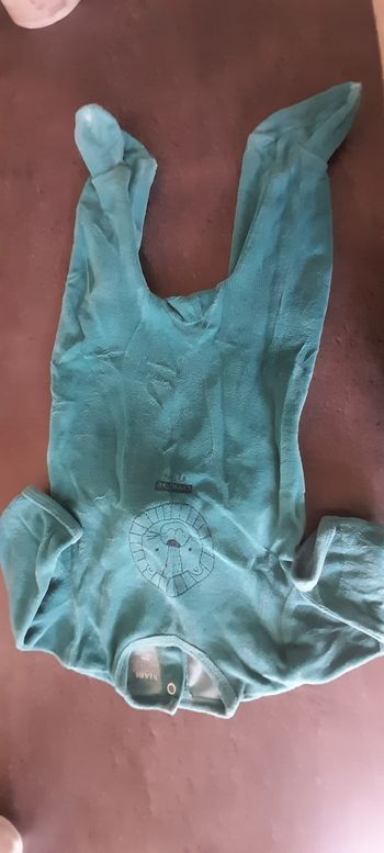 pyjama velour  lion 6 mois